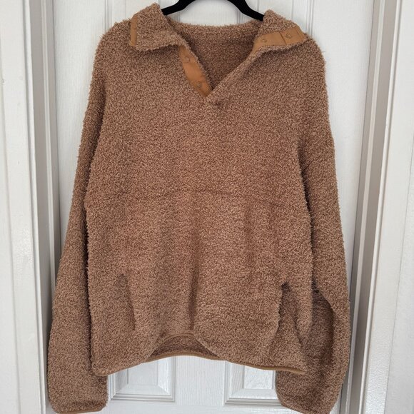 NWOT, Skims Cozy Knit Pullover Sweater, Camel (Nutmeg Brown Color), Size S/M - Picture 3 of 16